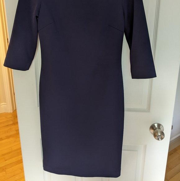 Contemporaine Simons Dress, Size 2, Navy Blue/Purple, Work/Evening Dress - Picture 2 of 3